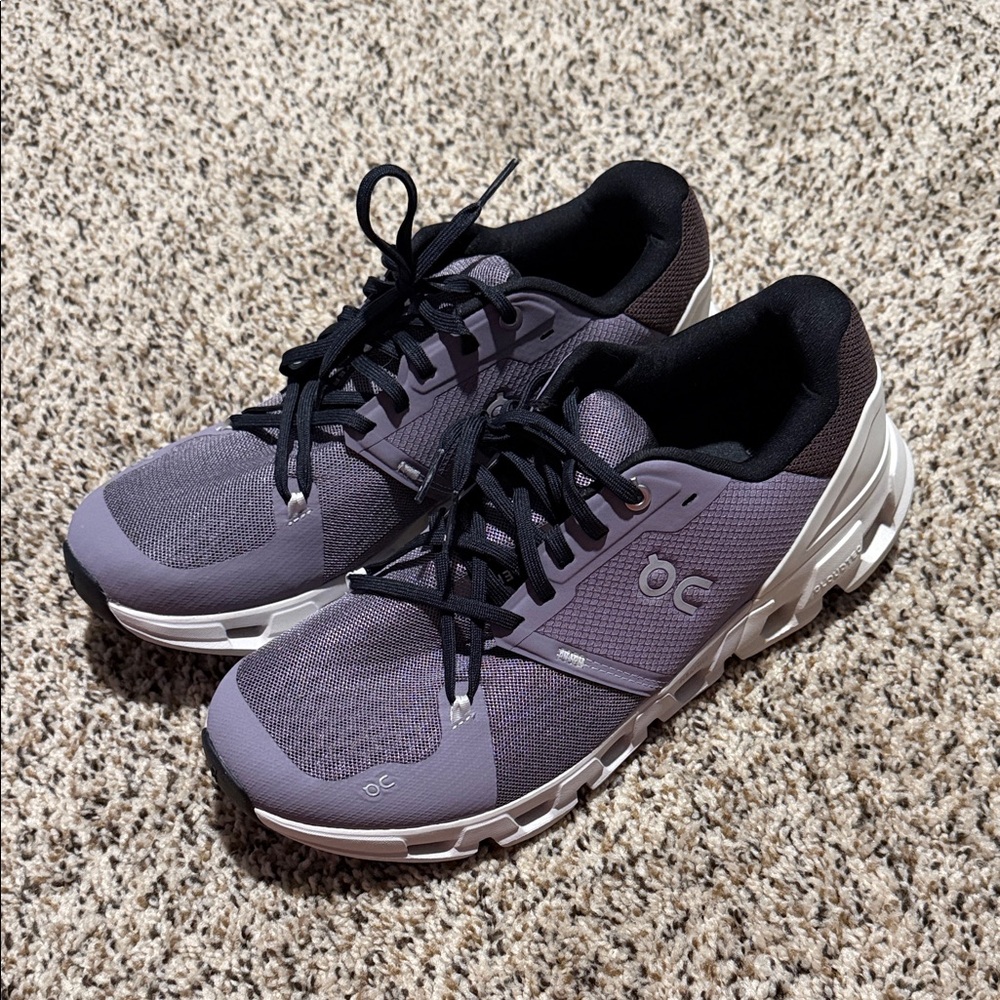 On Running Women’s Black and Purple Athletic Shoes